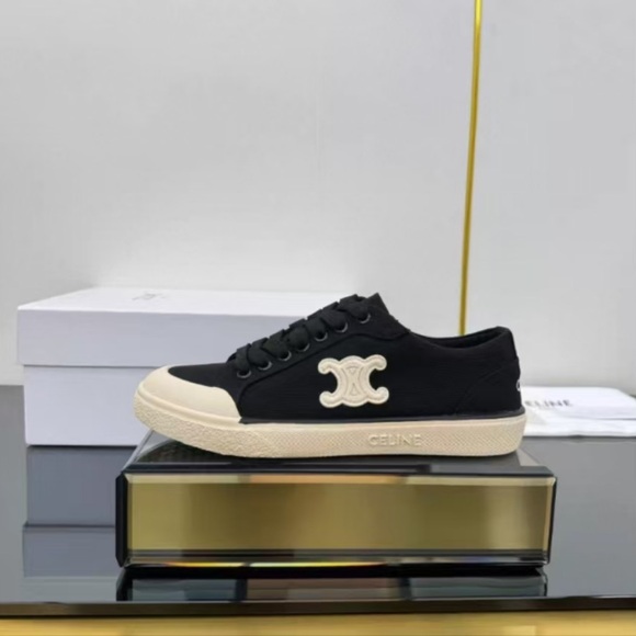 Celine Black and Cream Casual Sneakers - Picture 3 of 9